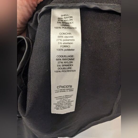 Chico’s Trench Topper long cardigan Jacket Black Plus 4/ XXL 20/22 Cottagecore - Picture 12 of 13